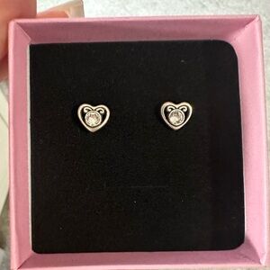 Brighton silver heart earrings
